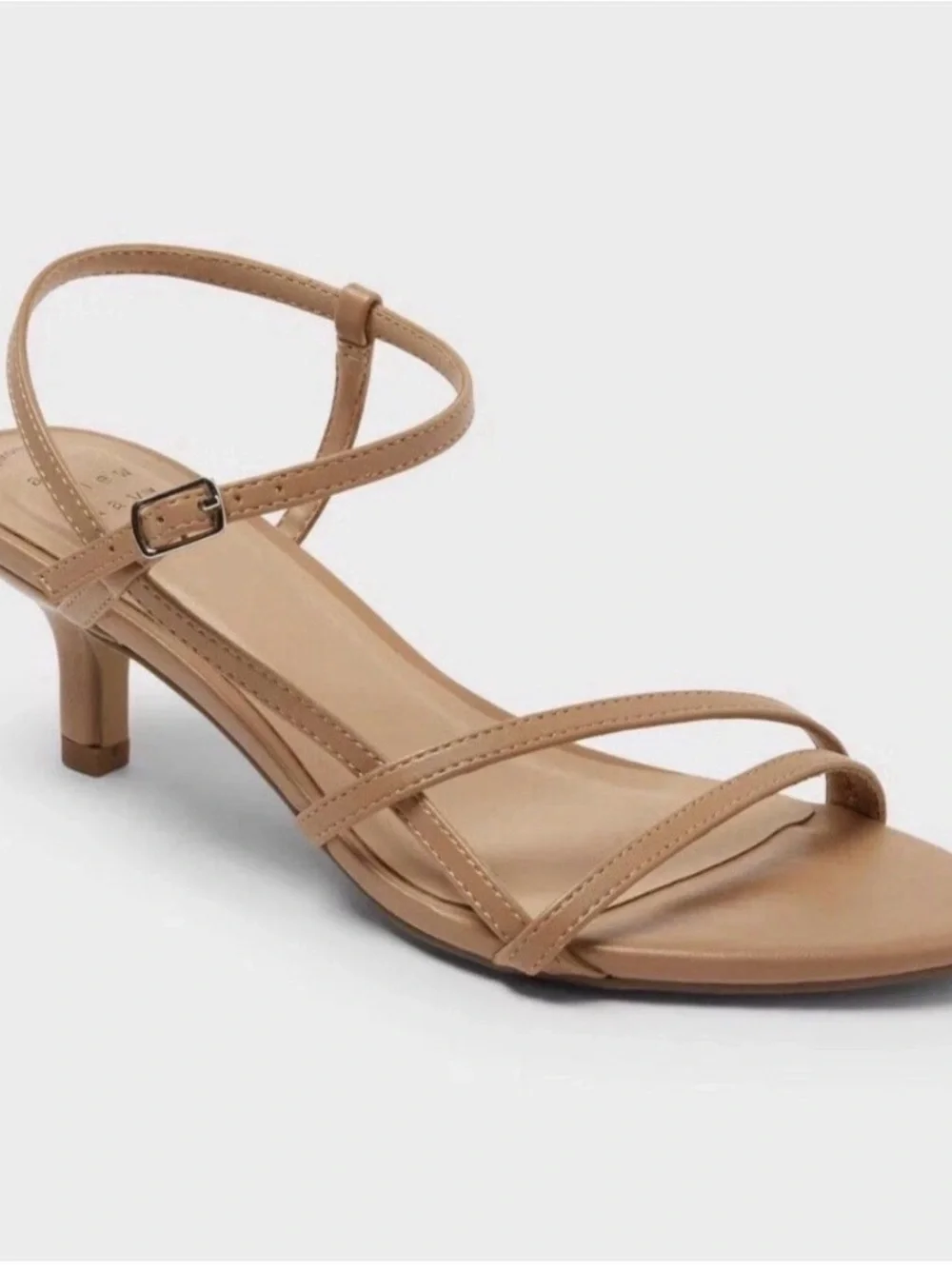 Women’s Stella Sand Toe Strappy Reggie Heels - A New Day Sand Size 9.5 …Warehous